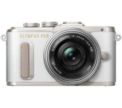 OLYMPUS PEN E-PL8 Mirrorless Camera with 14-42 mm f/3.5-5.6 Zoom Lens - White